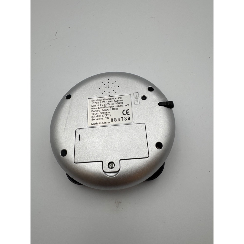 Excalibur Electronics Touch Solitaire‎ Handheld Game Silver Black Model 470ET - Picture 2 of 3